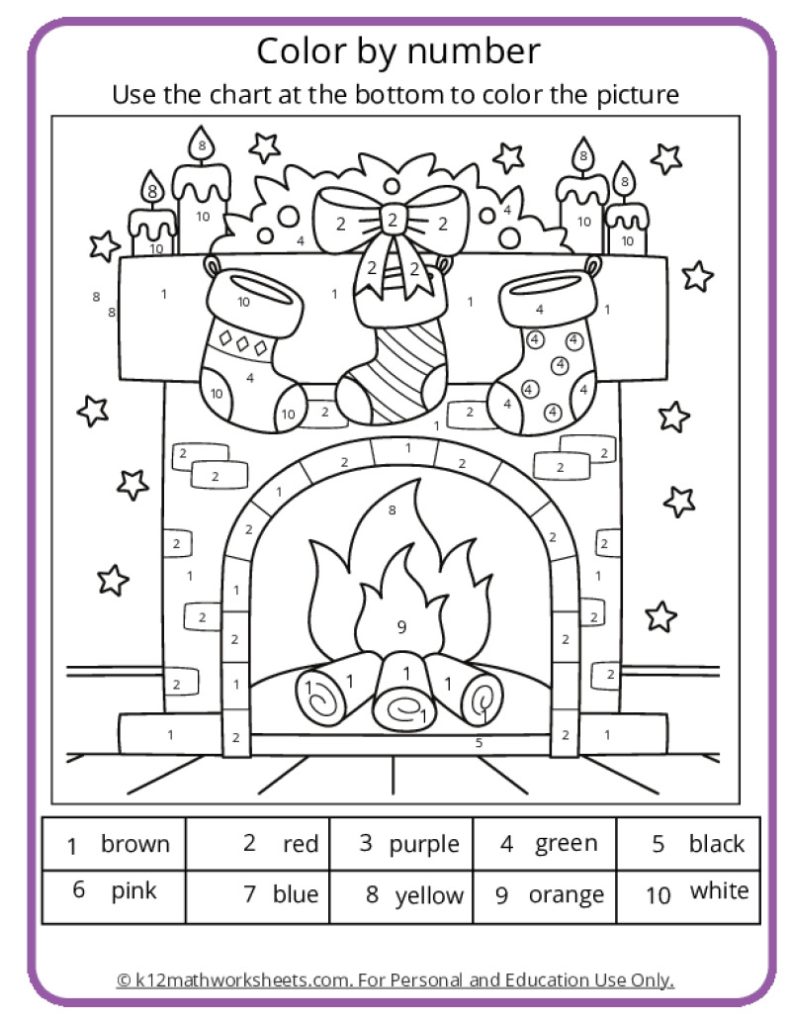 Christmas Color by Number