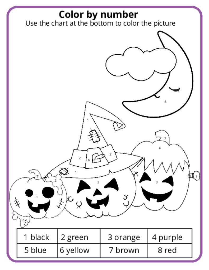 Halloween Color by Number