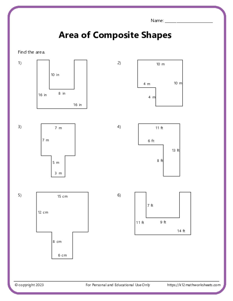 7th Grade Geometry Worksheets