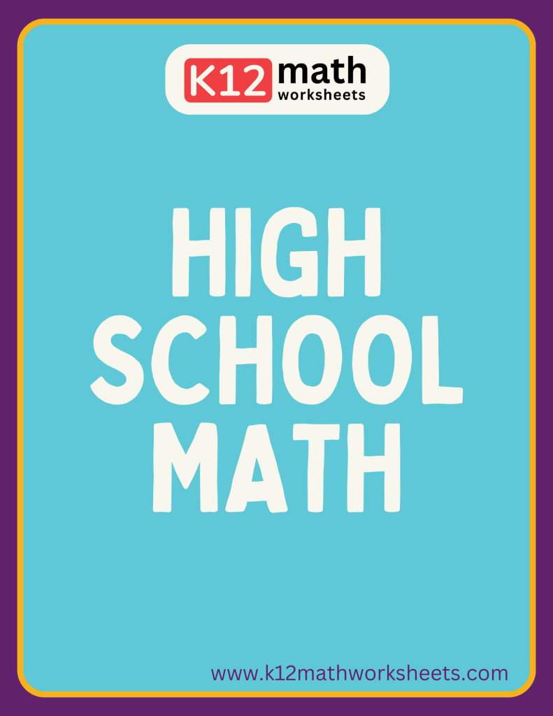 high school math worksheets