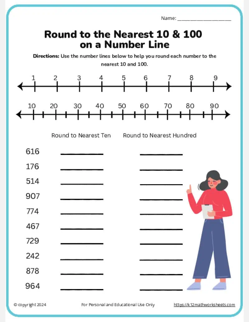 3rd Grade Rounding Numbers Worksheets K12 Math Worksheets