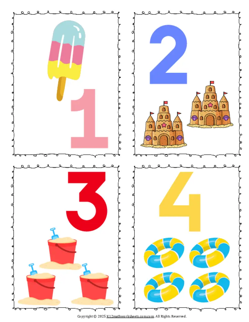 Preschool Number Flash Cards - Preschool Number Flash Cards %E2%80%93 Beach Theme Image.webp